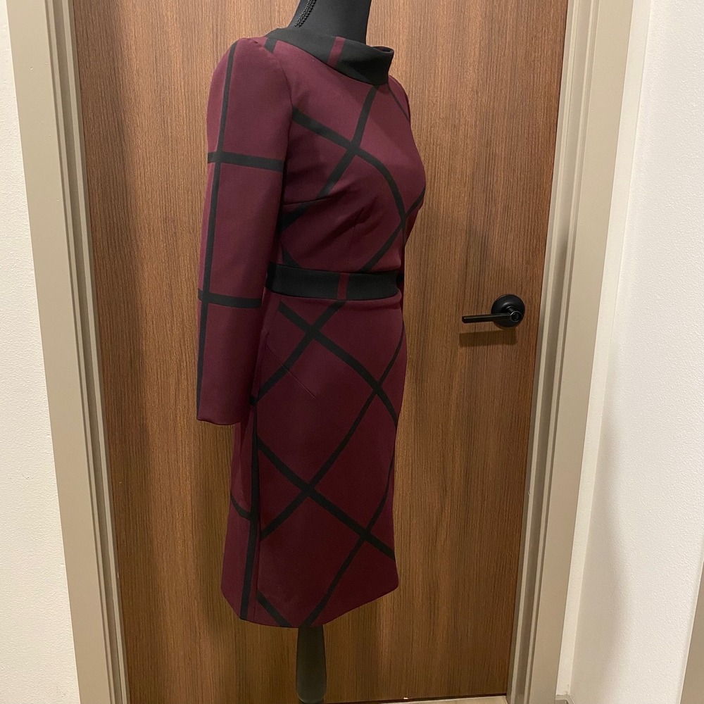 Karen Millen Windowpane Check-Pattern Shift Mini … - image 6